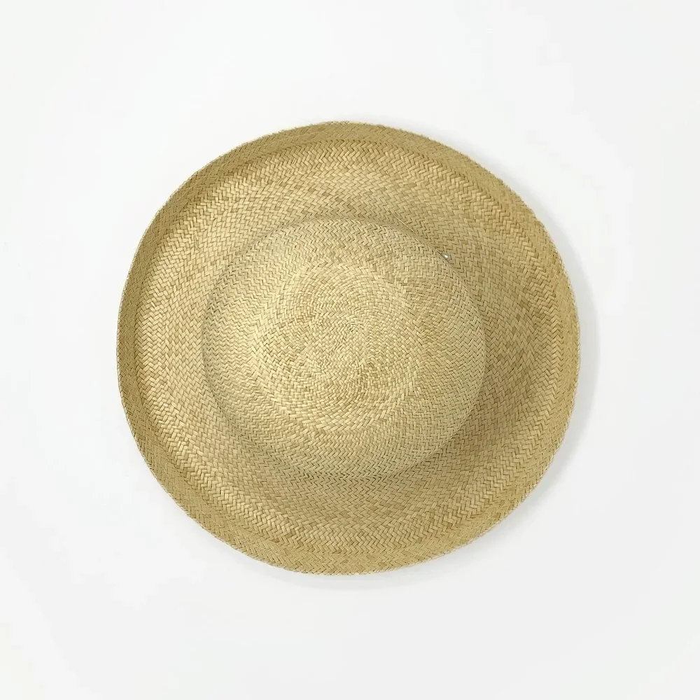 VINTAGE | 100% Natural Fiber Woven Straw Sun Hat | NWT - Picture 2 of 5